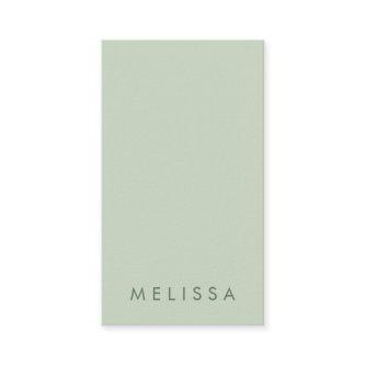 Modern light sage green minimalist vertical