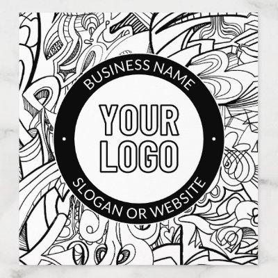 Modern Line Artwork & Your Logo w/Editable Text Envelope Liner