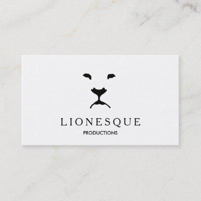 Modern Lion Logo Video and Film Production White