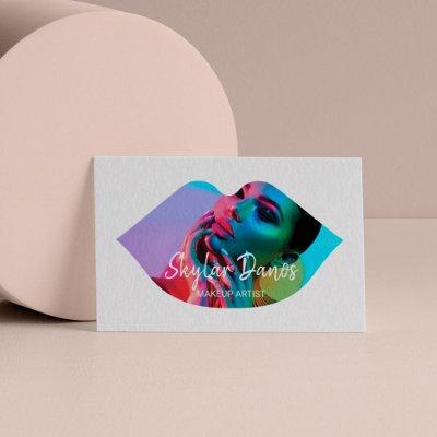 Modern Lip Photo Frame Trendy Makeup Artist White