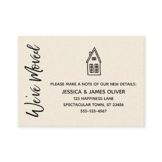 Modern, Little House "We've Moved" Cream Card