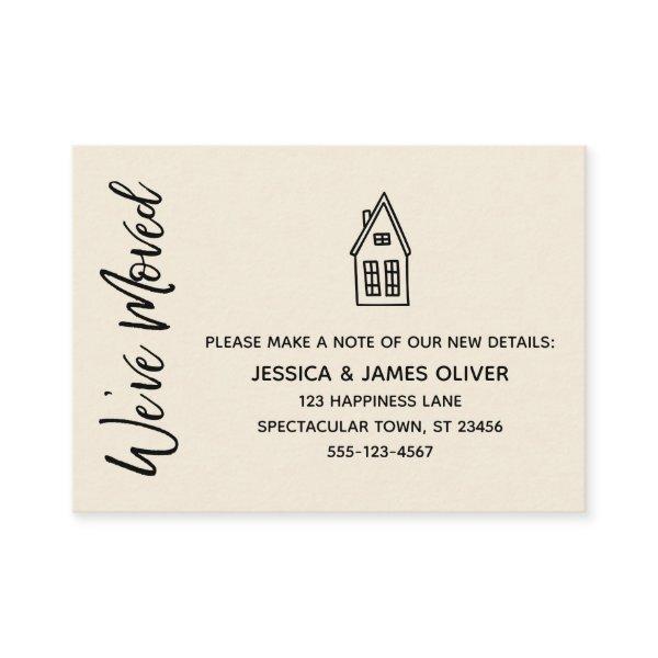 Modern, Little House "We've Moved" Cream Card