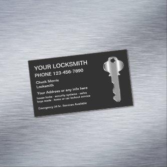 Modern Locksmith Silver Key  Magnet