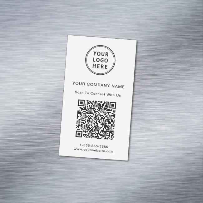 Modern Logo Create Your QR Code Magnet