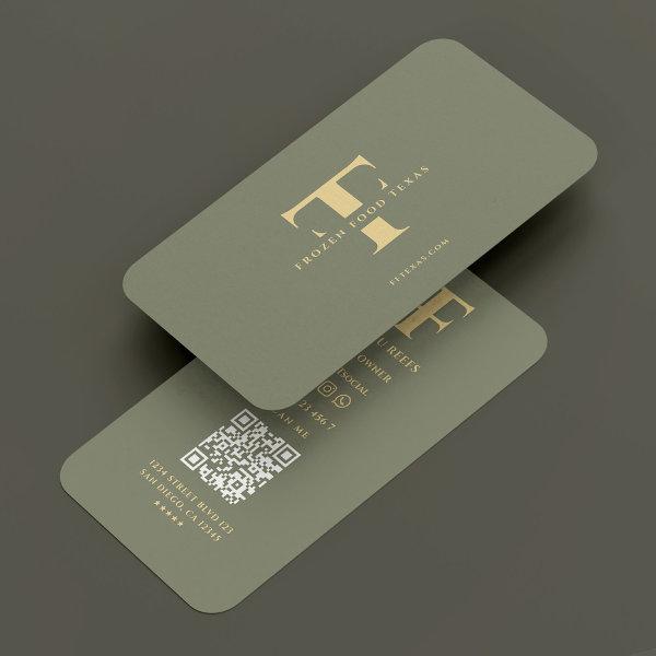 Modern Logo F T Monogram Sage Green