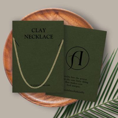 Modern Logo Jewelry Necklace Display Card