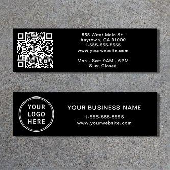 Modern Logo QR Code Black Mini