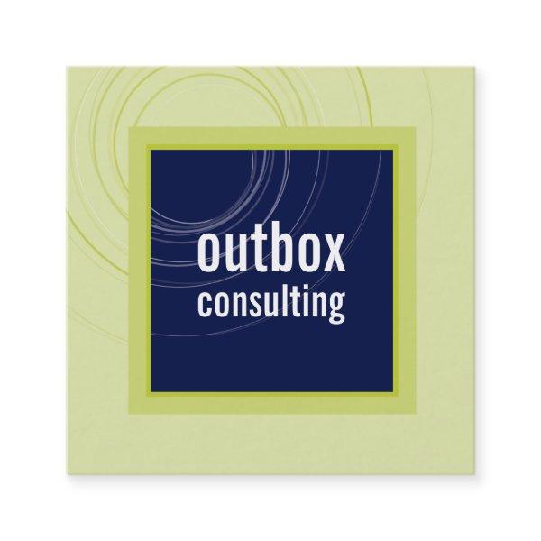 MODERN LOGO smart square icon monogram navy green Square