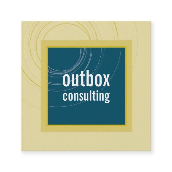 MODERN LOGO square icon monogram teal mustard Square