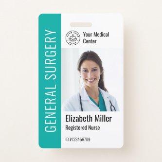 Modern Logo Template Employee Photo Name Nurse ID Badge
