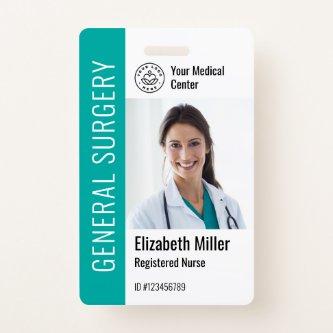 Modern Logo Template Employee Photo Name Nurse ID Badge