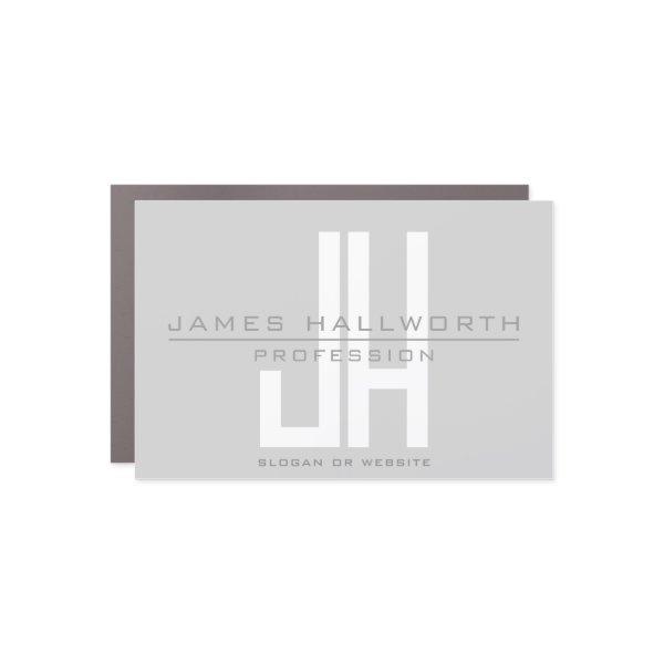 Modern Looking Business Monogram | Grey Car Magnet