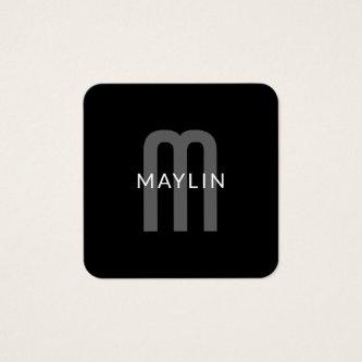 Modern Looking Monogrammed Name | Black Grey White