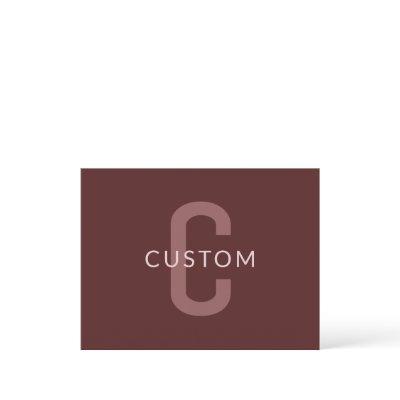 Modern Looking Monogrammed Name | Maroon Red Postcard