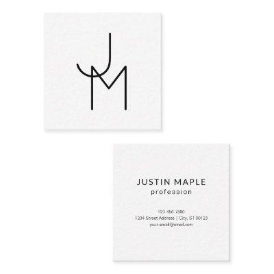 Modern Looking Overlapping Initials Square