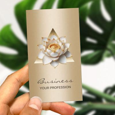 Modern Lotus Flower Elegant Gold Salon & SPA
