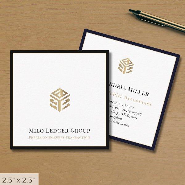 Modern Luxury Black Border Square