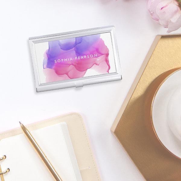Modern Magenta Watercolor | Personalized  Case