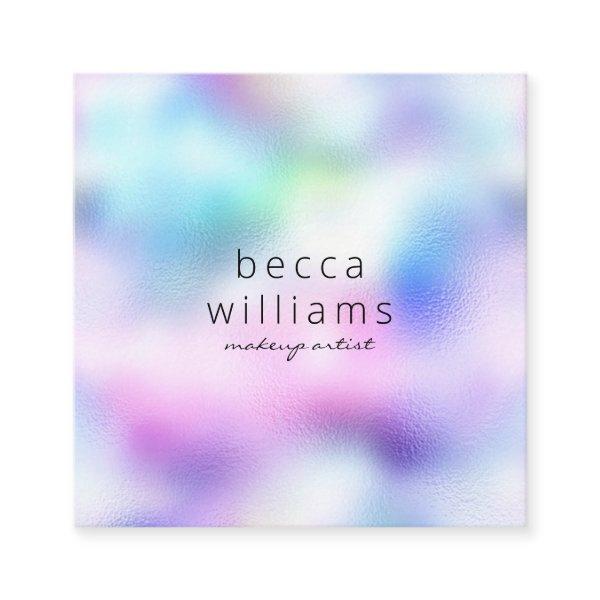 Modern makeup artist pastel rainbow square