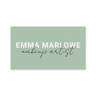 Modern Makeup Artist Sage green