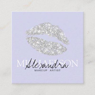 Modern makeup artist signature lavender square
