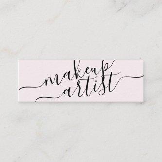 Modern makeup artist typography blush pink trendy mini