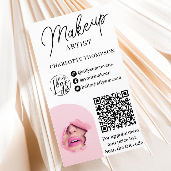 Modern makeup logo Qr code 2 photos