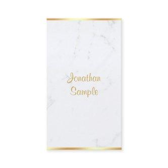 Modern Marble Gold Handwritten Script Template