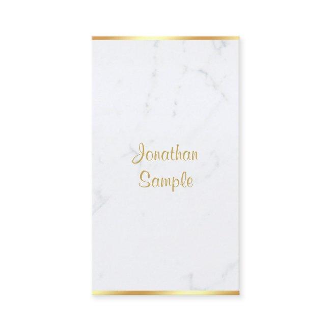Modern Marble Gold Handwritten Script Template