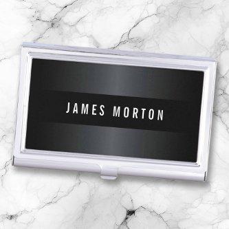 Modern masculine black gray stylish personalized case for