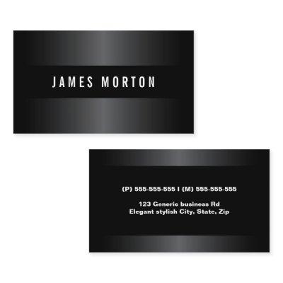 Modern masculine black gray stylish professional