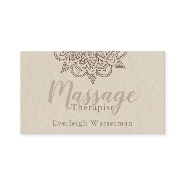 Modern Massage Therapist Script Lotus Flower Busin