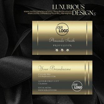 Modern Matte Gold Optics Sparkly Diamonds add Logo