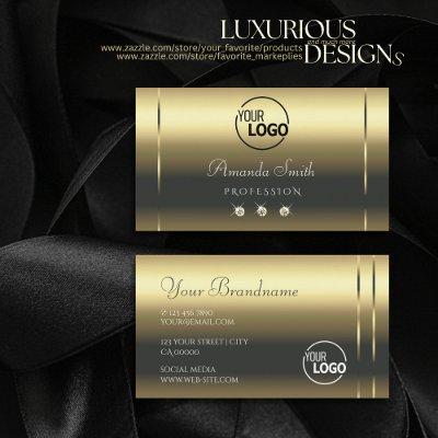 Modern Matte Gold Optics Sparkly Diamonds add Logo