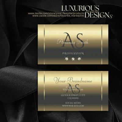 Modern Matte Gold Optics Sparkly Diamonds Initials