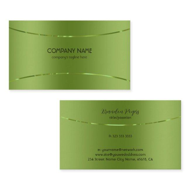 Modern Metallic Faux Green Stainless Steel Look
