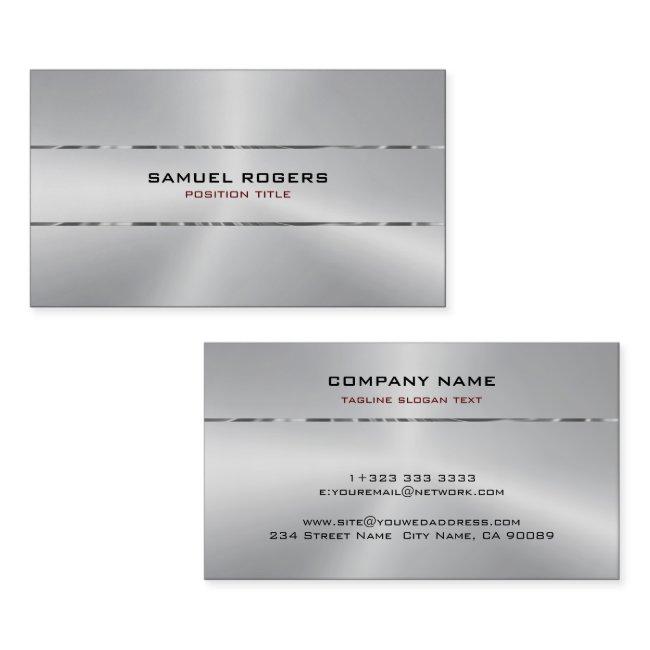 Modern Metallic Silver Design Stainless Steel Look