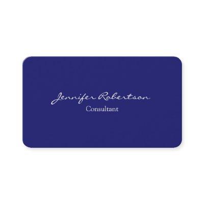 Modern Midnight Blue Plain Unique