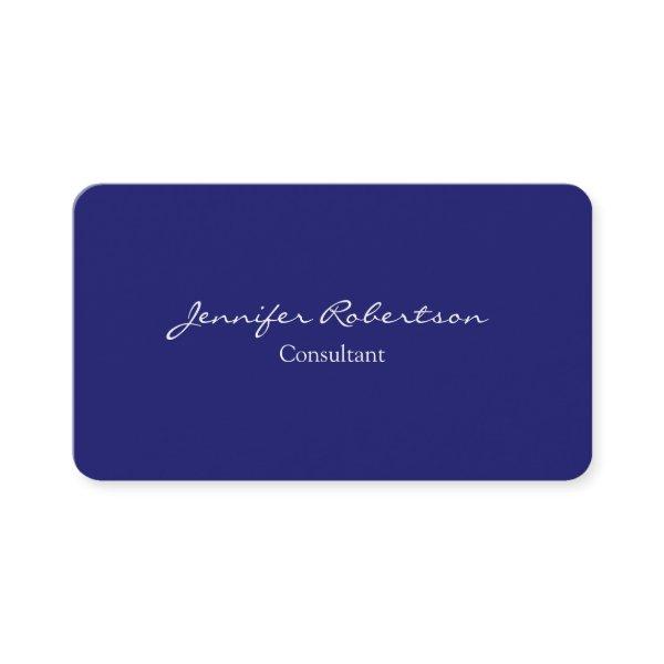 Modern Midnight Blue Plain Unique