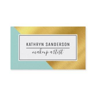 MODERN MINIMAL ANGLE gold corner pretty mint green