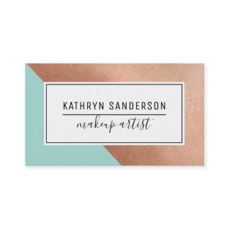 MODERN MINIMAL ANGLE rose gold corner mint white