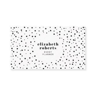 Modern minimal black and white polka dots pattern