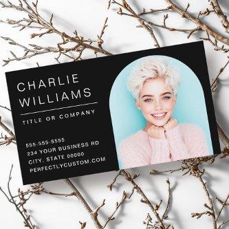 Modern minimal black arch photo frame
