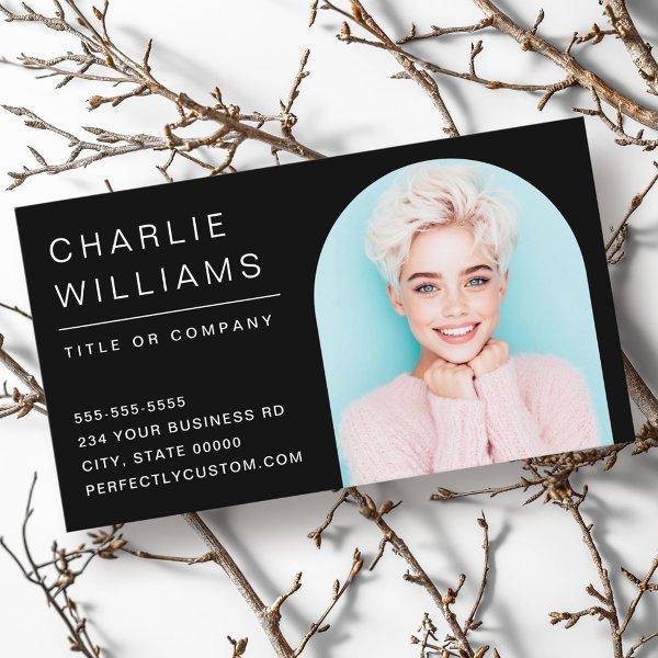 Modern minimal black arch photo frame