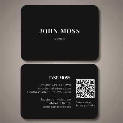 Modern Minimal Black QR Code