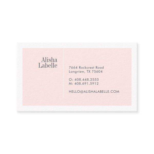 Modern Minimal Blush Pink & White Typographic
