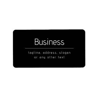 Modern Minimal Business Name & other Info | Black Label