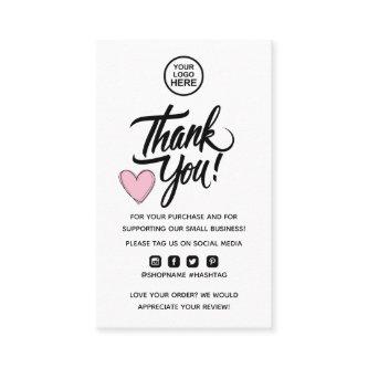 Modern Minimal Business Thank You For Order Insert