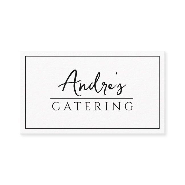Modern Minimal Catering Culinary