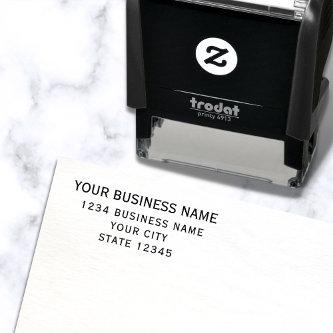 Modern Minimal Clean Business Return Address Self-inking Stamp